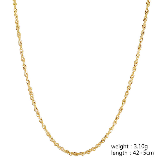 Gold Chain Necklace - NSSN887STGC-16