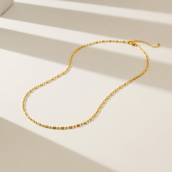 Dot Gold Necklace - NSSN889STGC-16.5