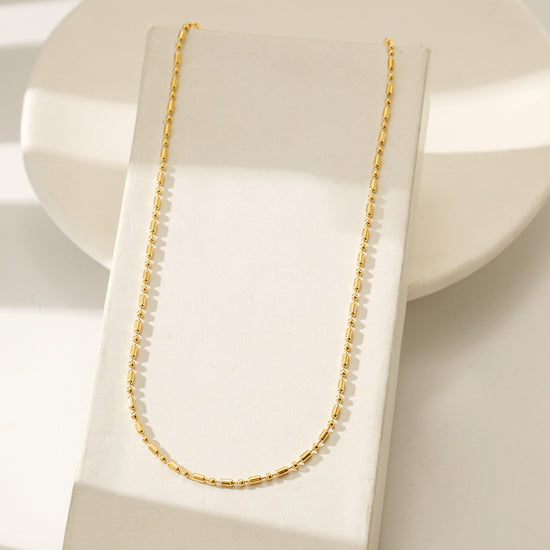 Dot Gold Necklace - NSSN889STGC-16.5