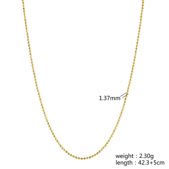 Gold Chain Necklace - NSSN890STGC-16.3