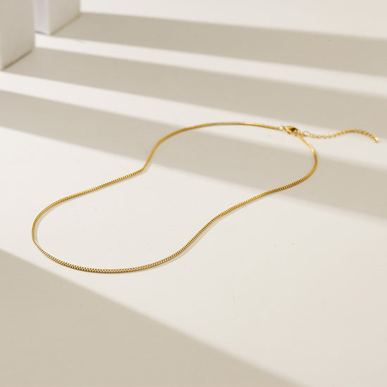 Gold Chain Necklace - NSSN891STGC-16.3