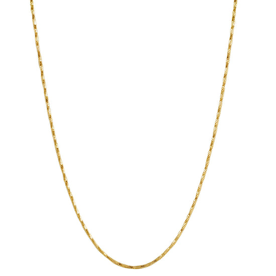 Gold Twisted Chain Necklace - NSSN892STGC-16.5