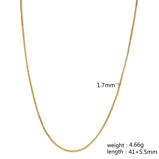 Gold Chain Necklace - NSSN893STGC-16.2