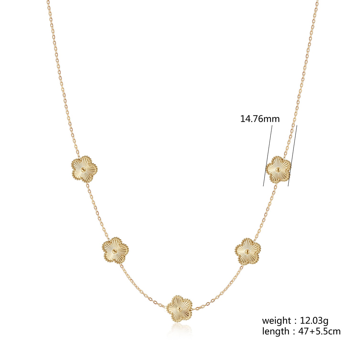 Flower VIntage Long Necklace - NSSN900STGC