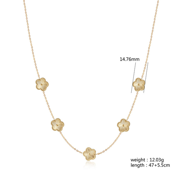 Flower VIntage Long Necklace - NSSN900STGC