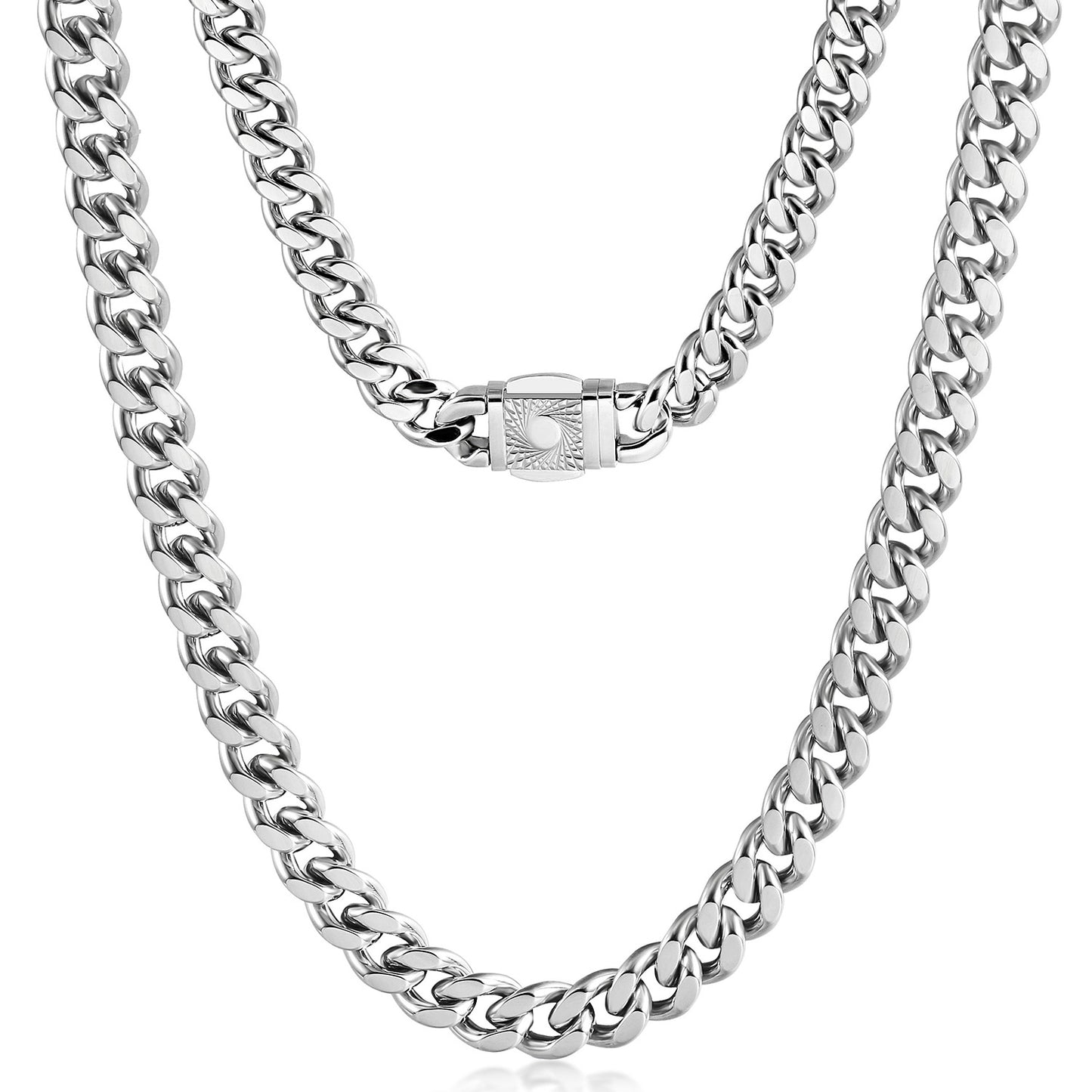 Stainless Steel Men's Necklace - NSSN907STWG-20