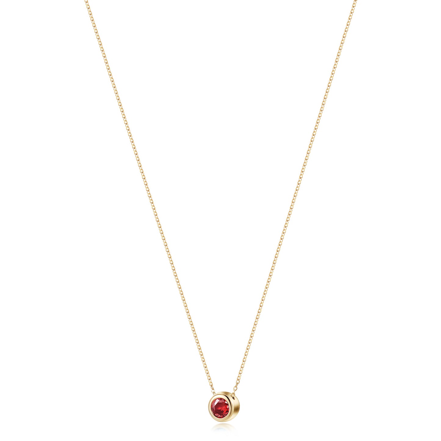 Ruby Gold Pendant Necklace - NSSN939STGCRDZD-2