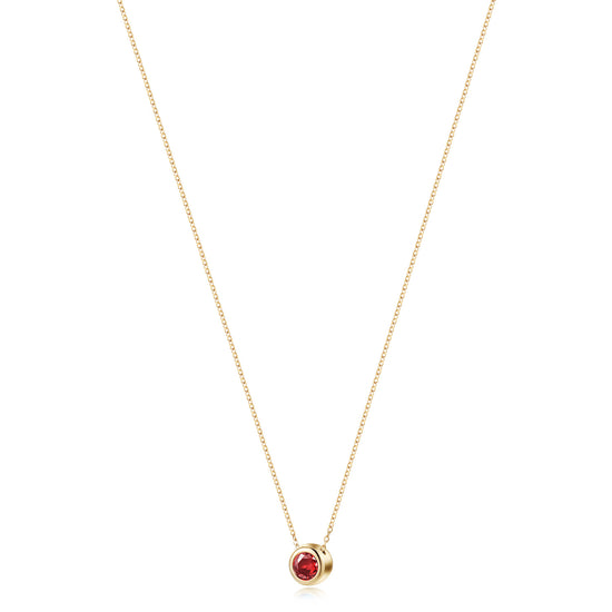 Ruby Gold Pendant Necklace - NSSN939STGCRDZD-2