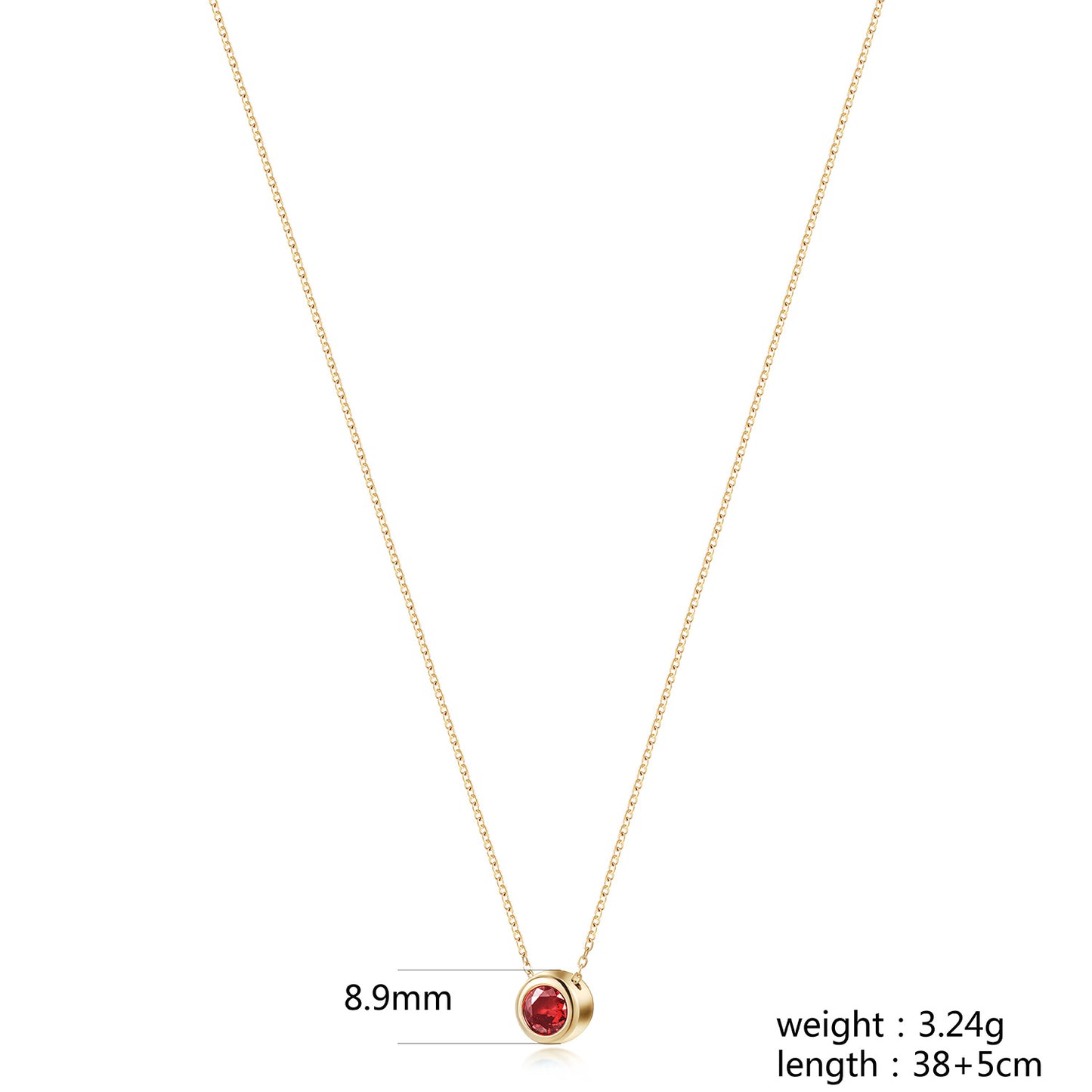 Ruby Gold Pendant Necklace - NSSN939STGCRDZD-2