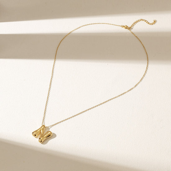 Letter N Gold Necklace - NSSN949STGC-N