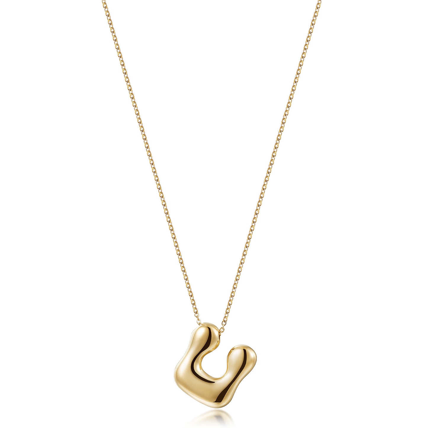 Letter U Gold Necklace - NSSN949STGC-U