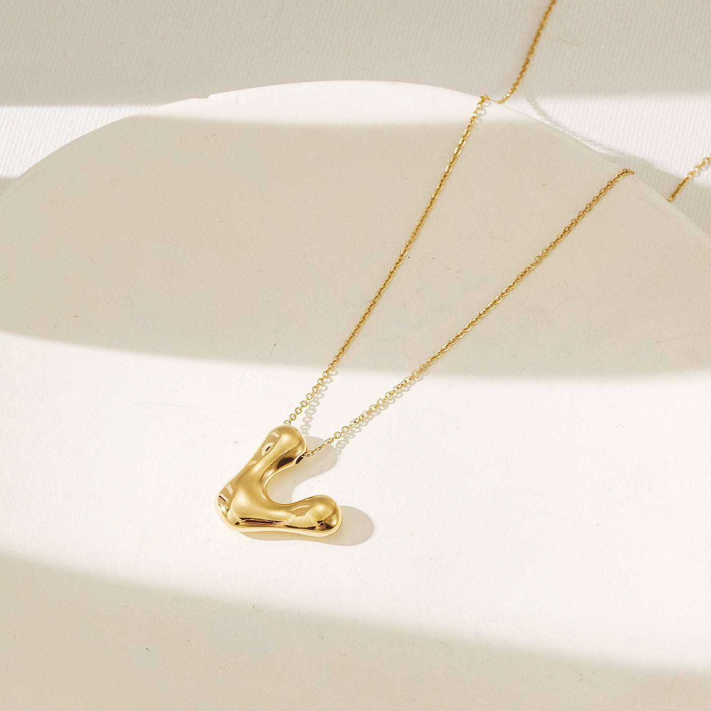 Letter V Gold Necklace - NSSN949STGC-V