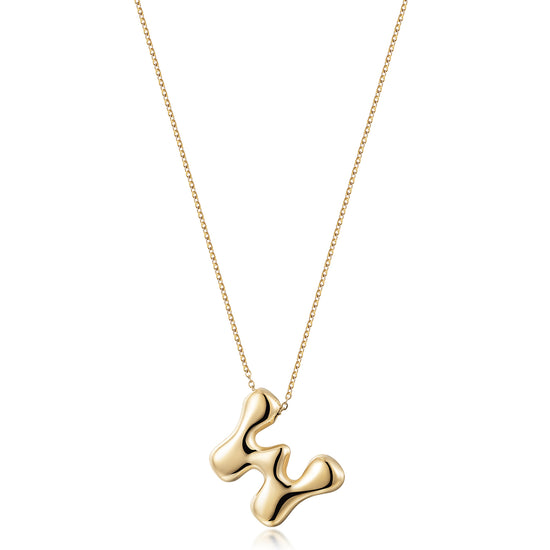 Letter W Gold Necklace - NSSN949STGC-W