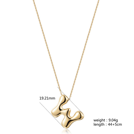 Letter W Gold Necklace - NSSN949STGC-W