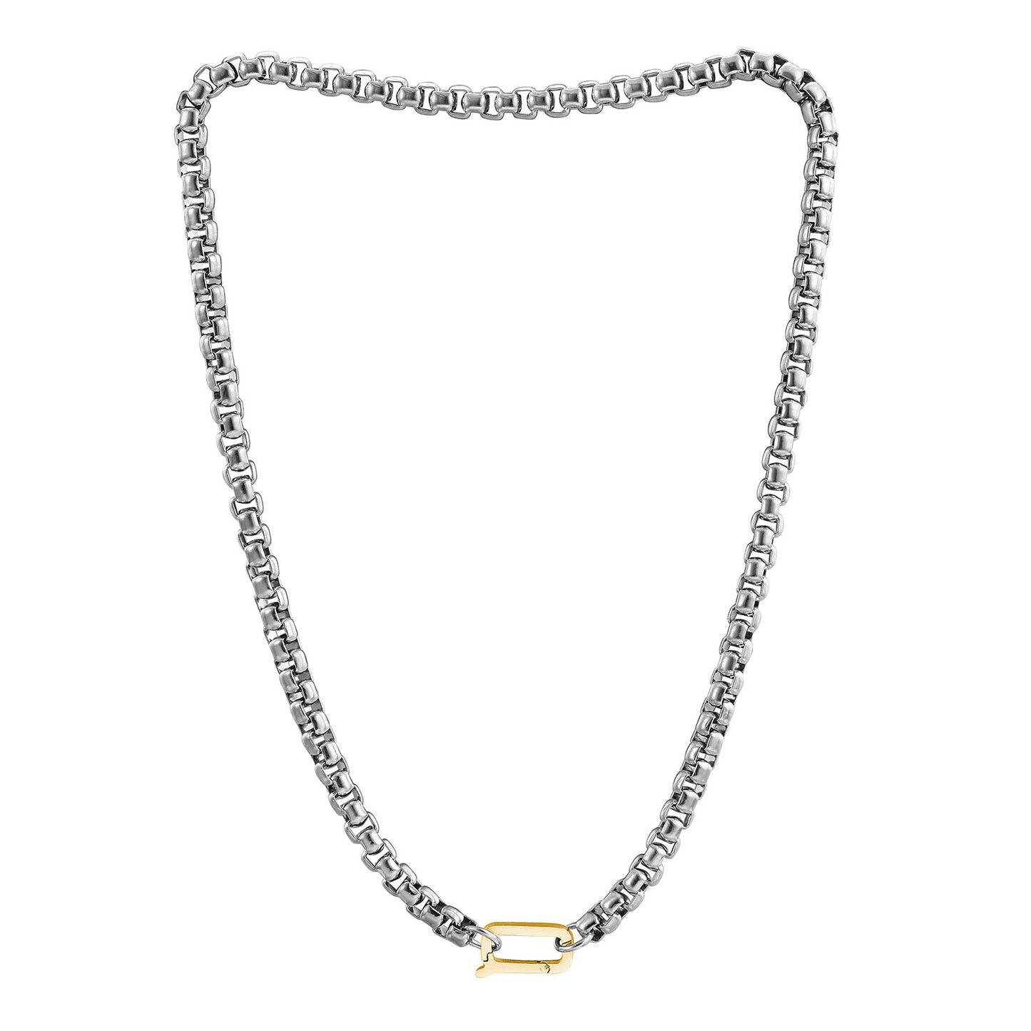 Interlock Gold Necklace-NSSN956STGC-18.3