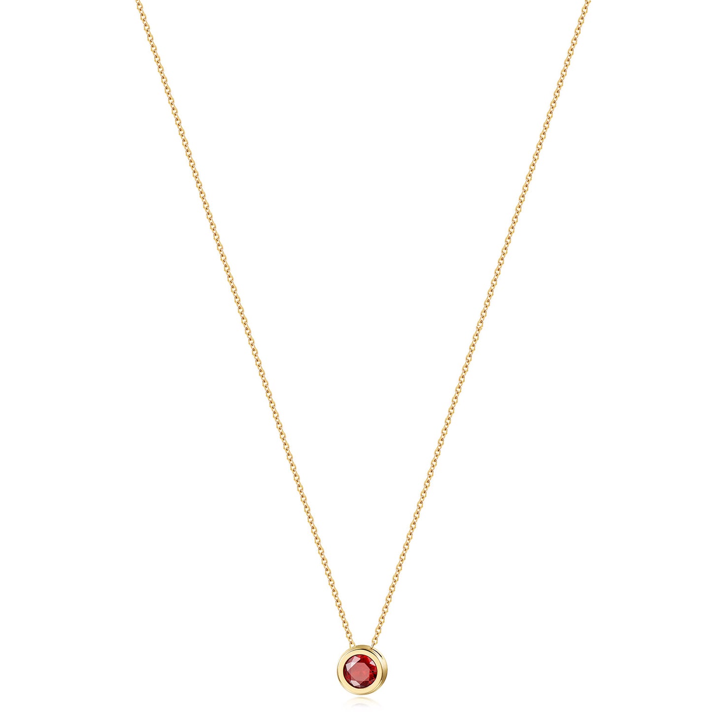 Ruby Pendant Necklace-NSSN964STGCRDZD