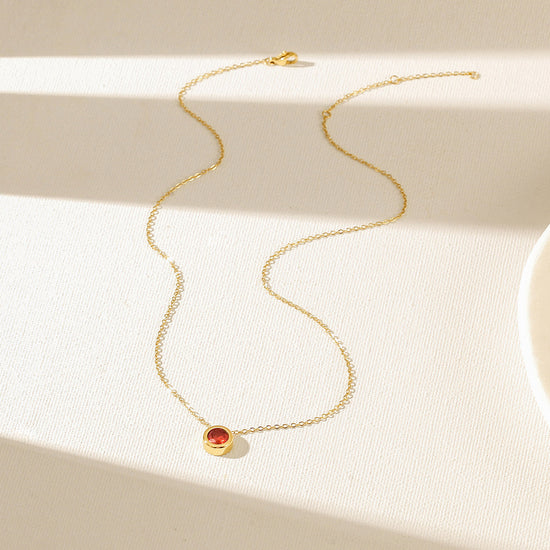 Ruby Pendant Necklace-NSSN964STGCRDZD