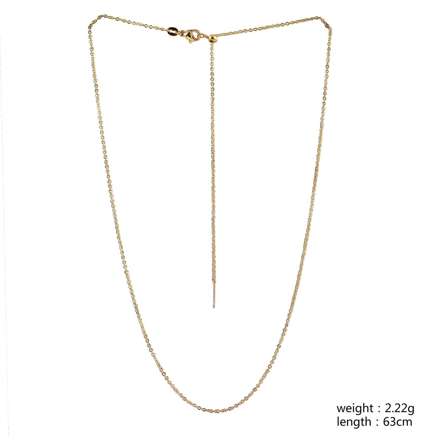 Charm Gold Chain Necklace - NSSN971STGC