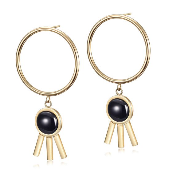 Circular three legged earrings-SCE271ST