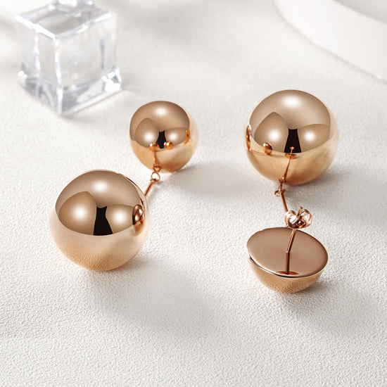 Two round ball earrings-SCE287ST