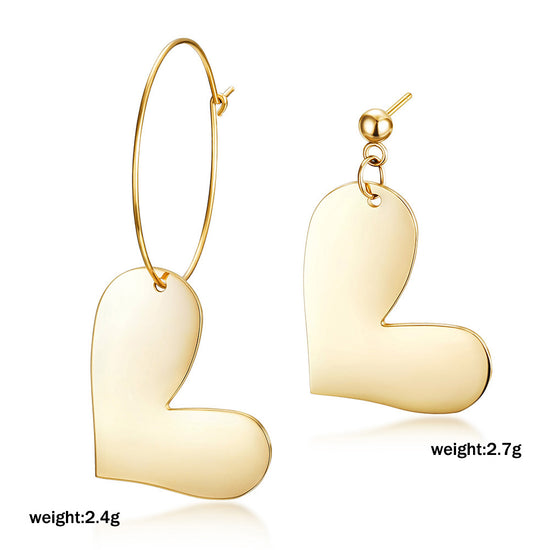 Love stainless steel earrings-SCE306ST