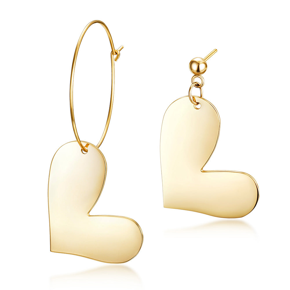 Love stainless steel earrings-SCE306ST