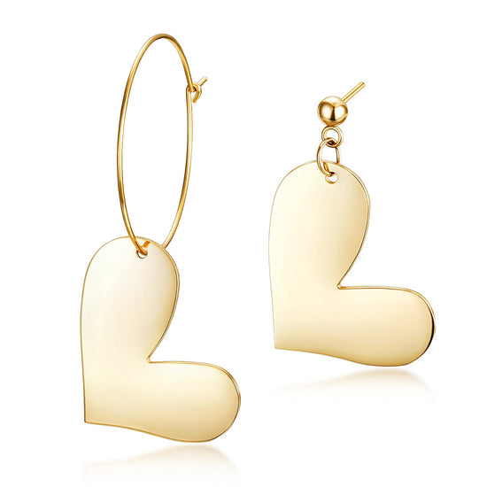 Love stainless steel earrings-SCE306ST