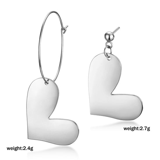 Love stainless steel earrings-SCE306ST