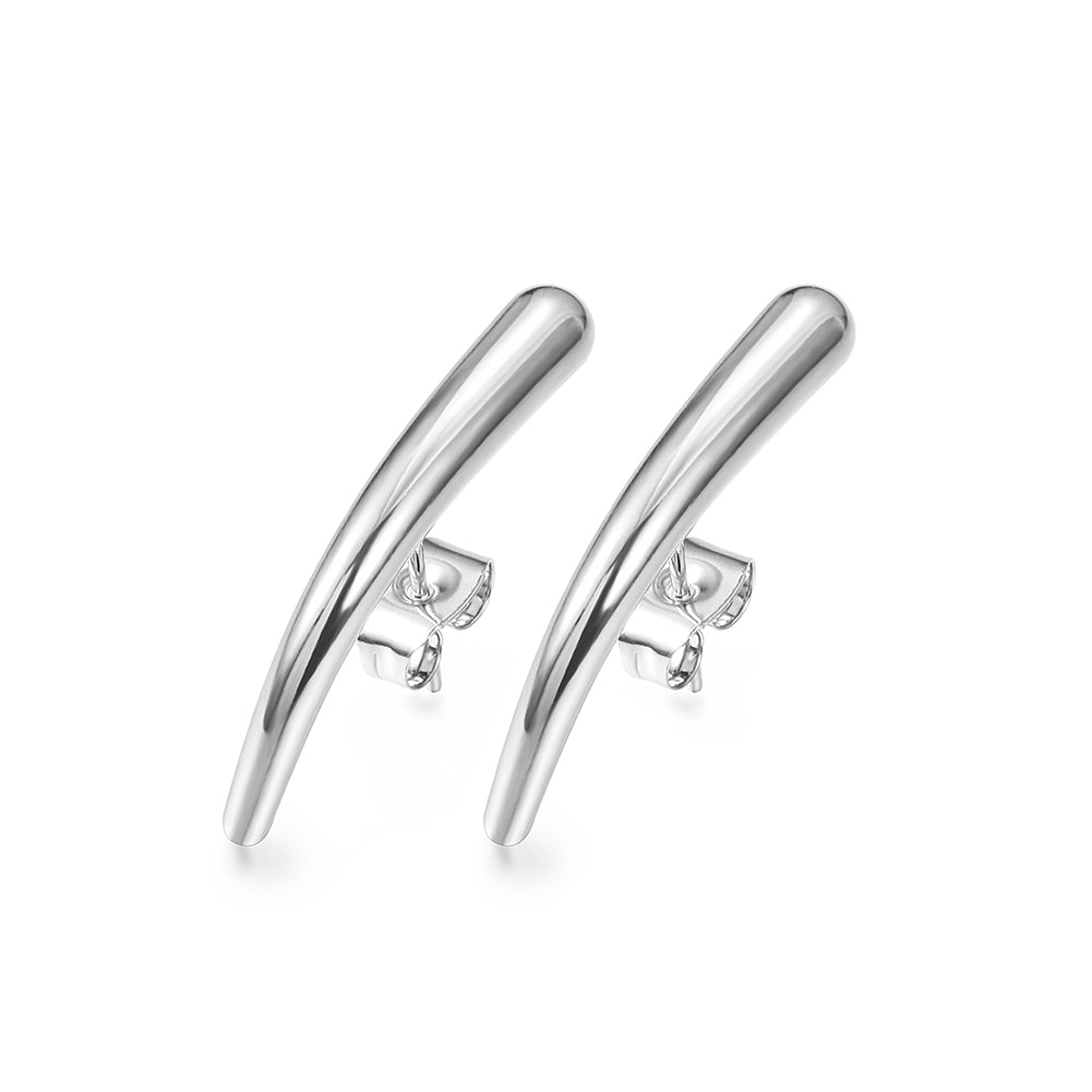 Strip smooth earrings-SCE337ST