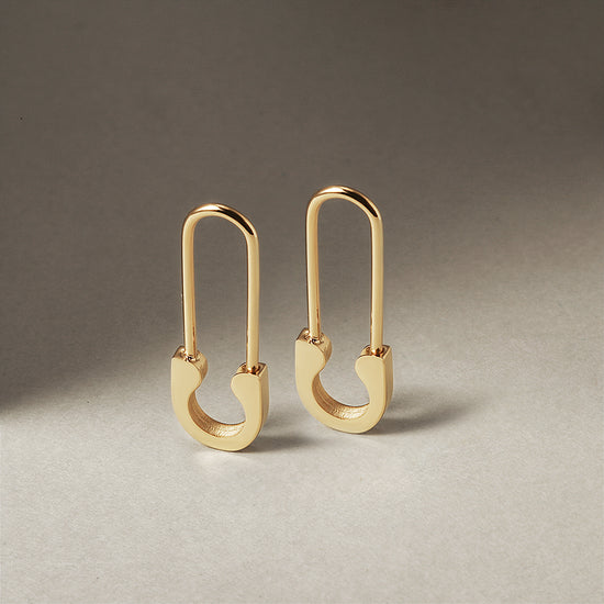 U-shaped lock earrings-SCE338ST