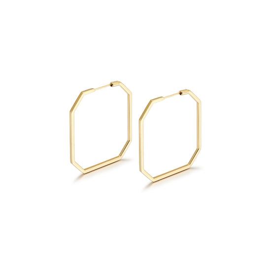 Line O-shaped earrings-SCE373STGC