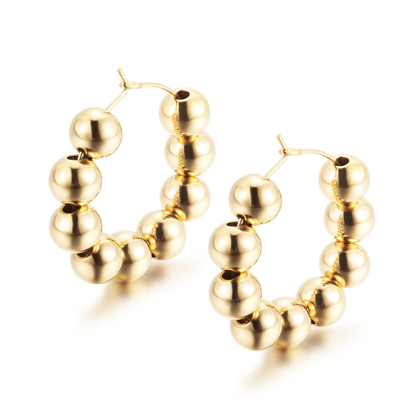 Nine small round earrings-SCE390STGC