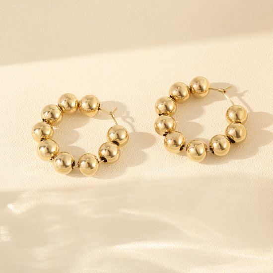 Nine small round earrings-SCE390STGC