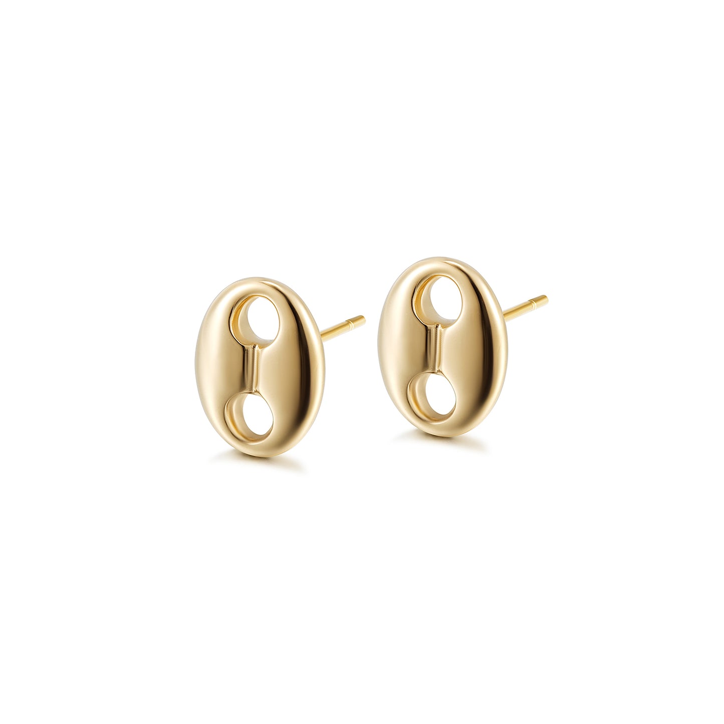 Elliptical hollow earrings-SCE401STGC