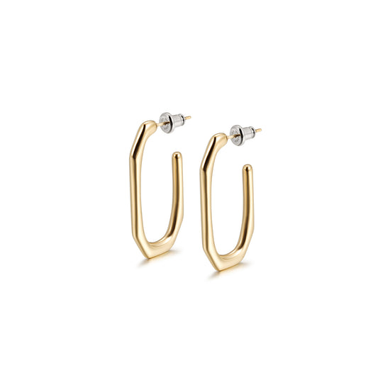 Stainless steel large G earrings-SCE462STGC