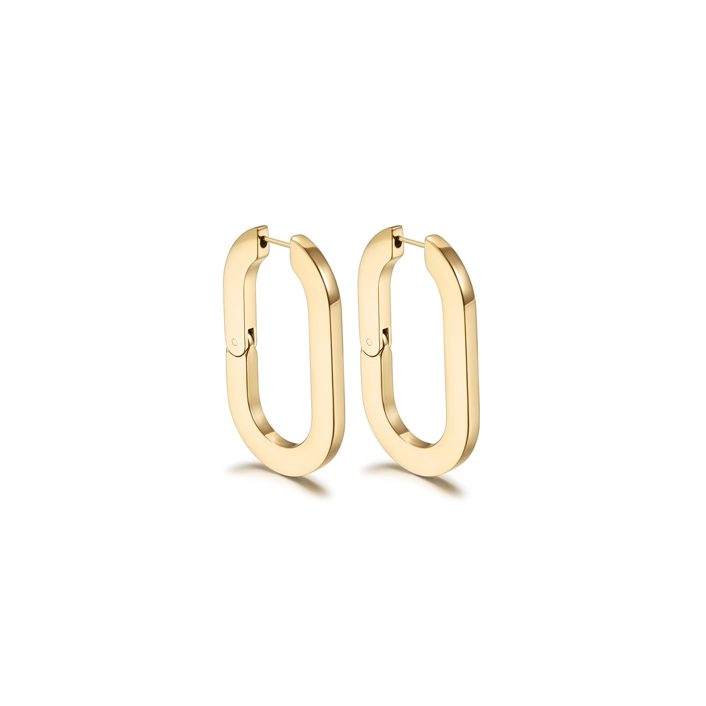 U-shaped buckle earrings-SCE477STGCL