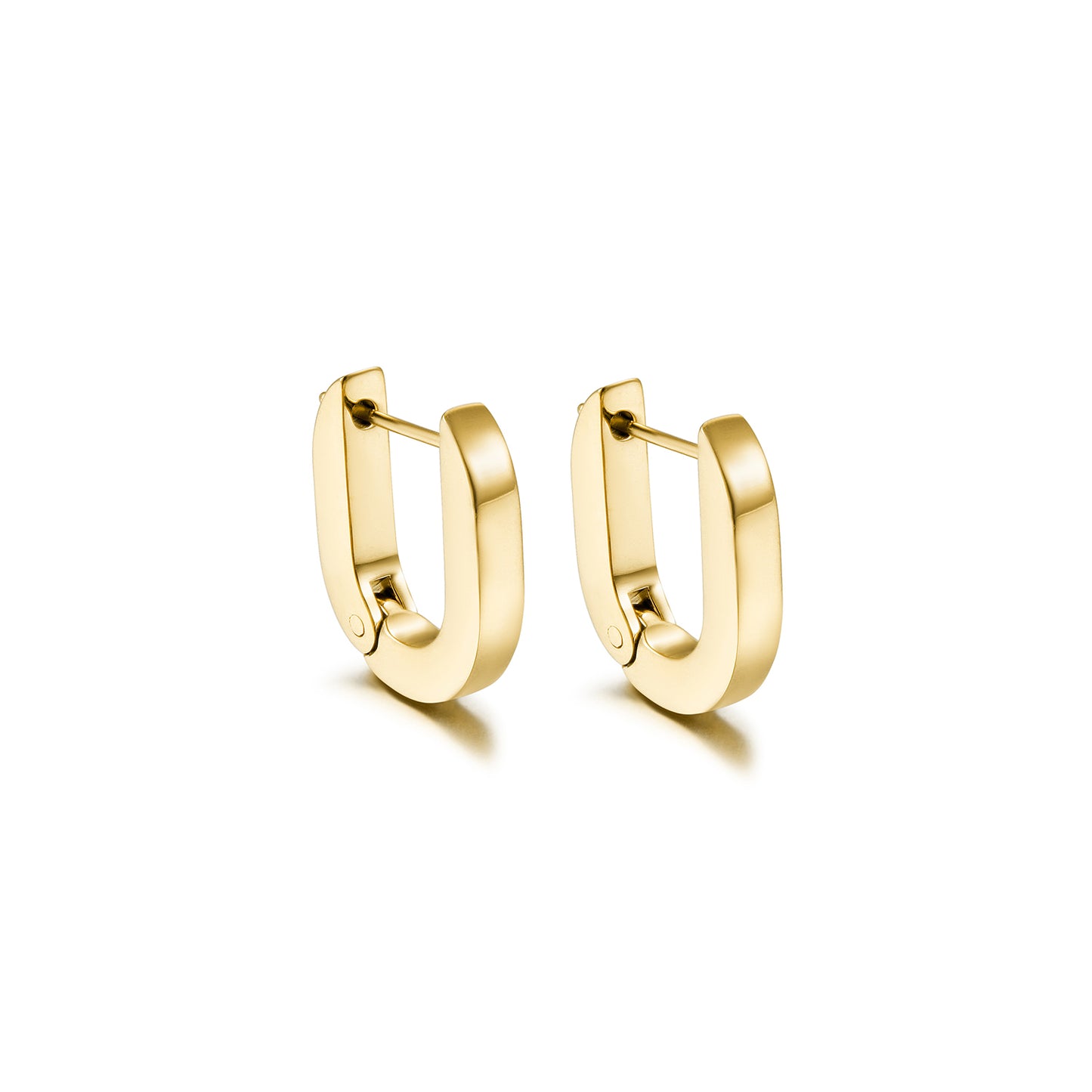 U-shaped buckle earrings-SCE477STGCS