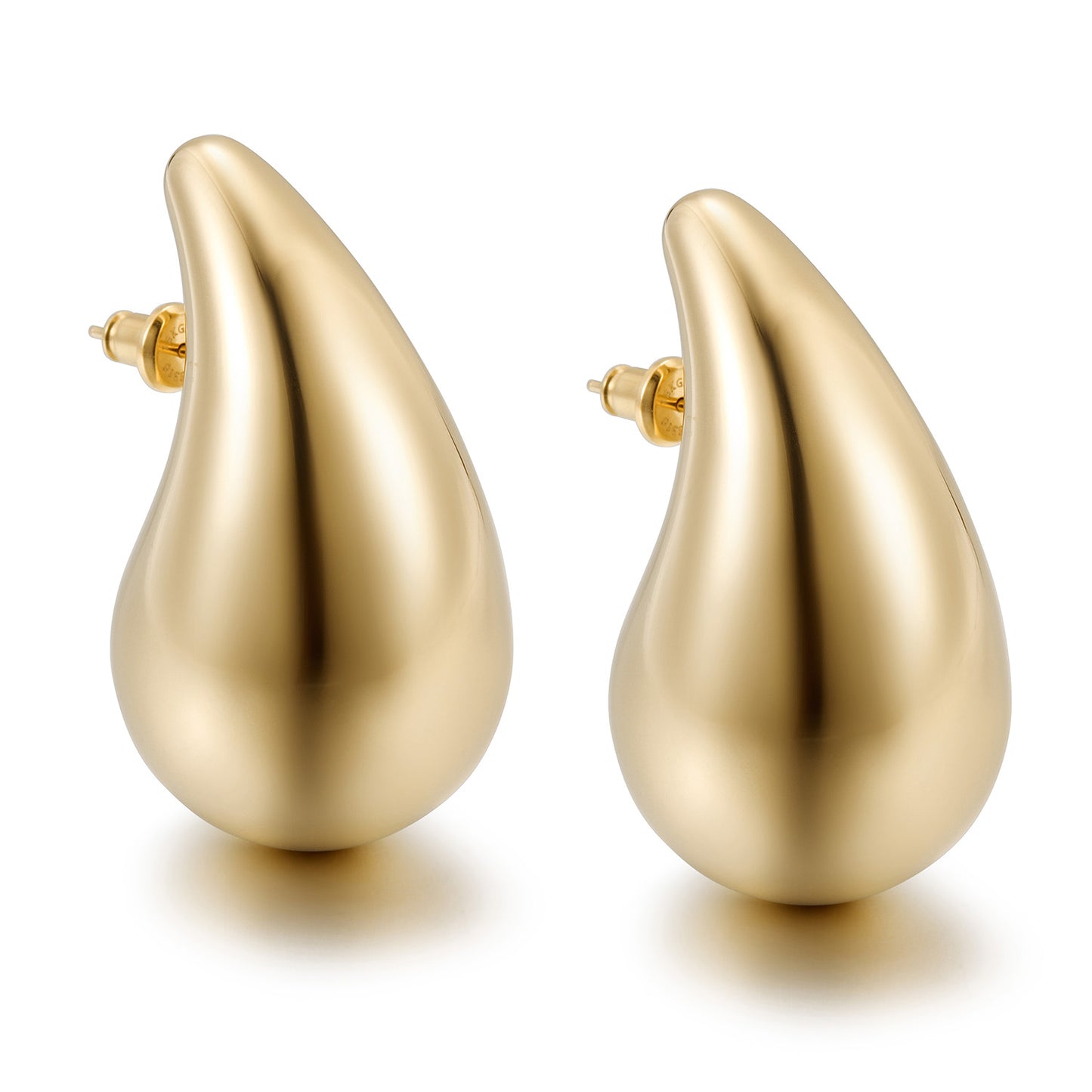 Golden Water Drop Earrings-SCE480STGCL