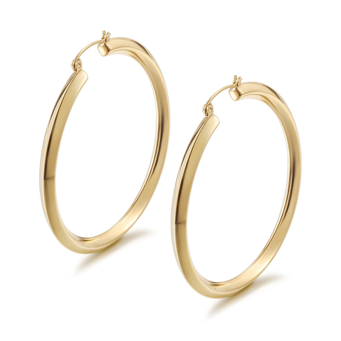 Circular smooth earrings-SCE485STGC