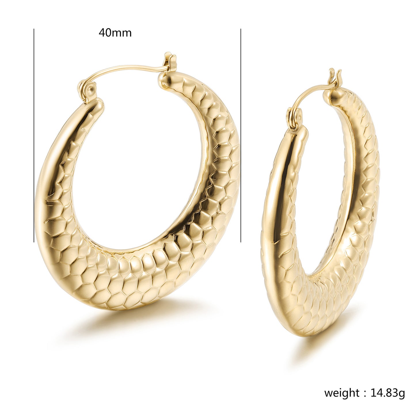 Big C exaggerated earrings-SCE486STGC