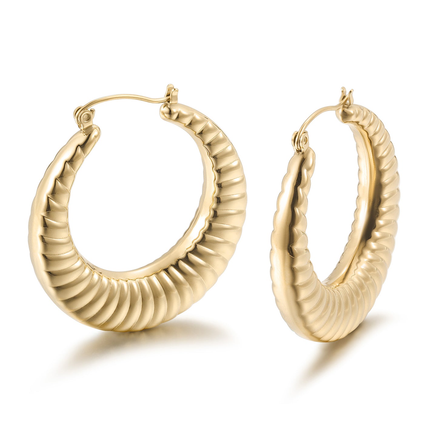 C-type cable earrings-SCE487STGC