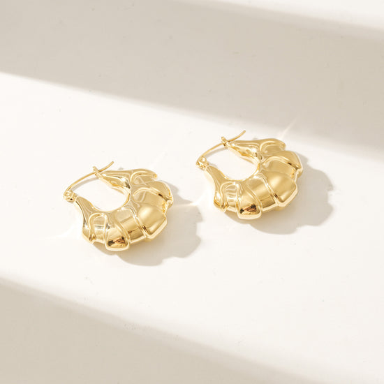 Exaggerated C-shaped earrings-SCE499STGC