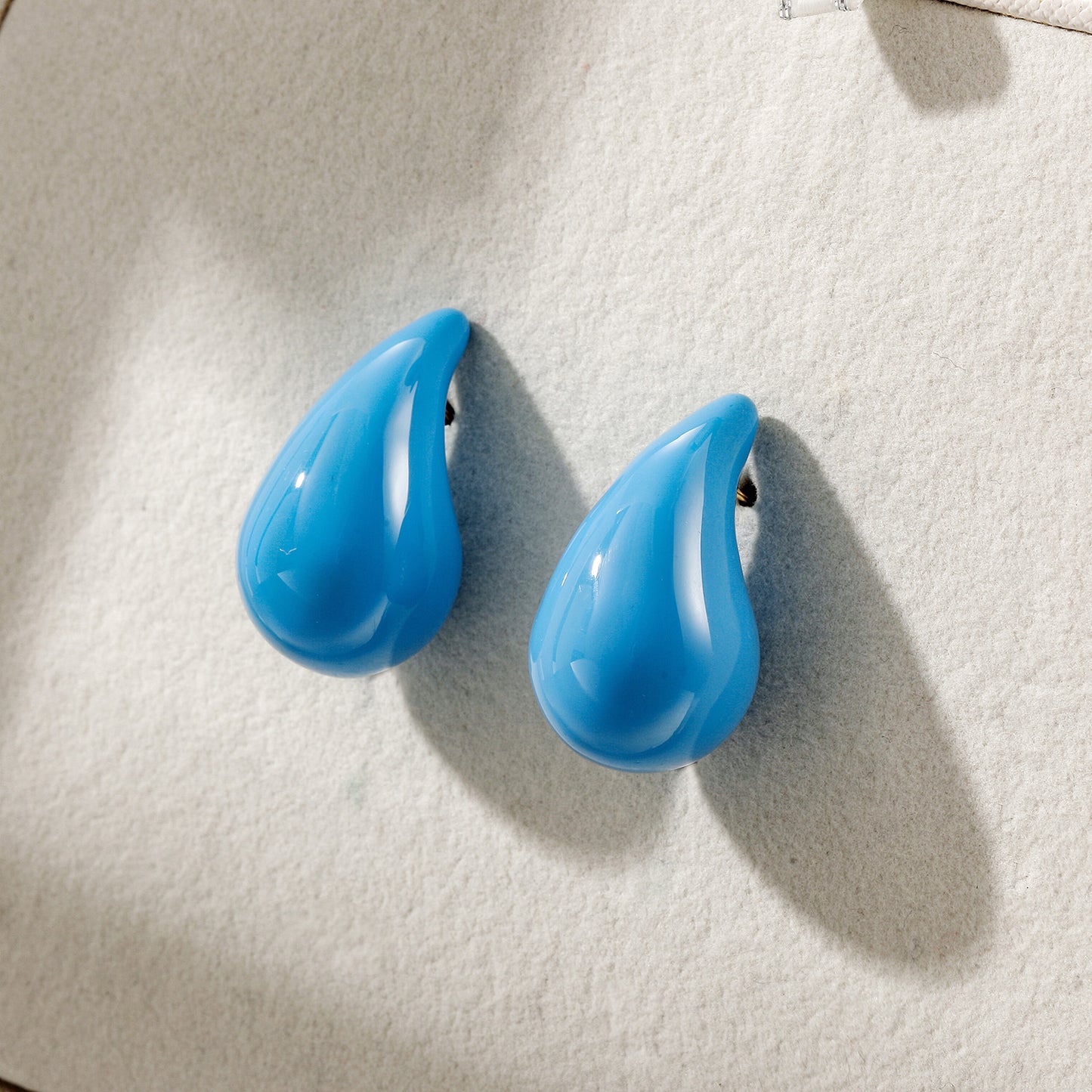 Sky blue water droplet earrings-SCE510STGCBU-M