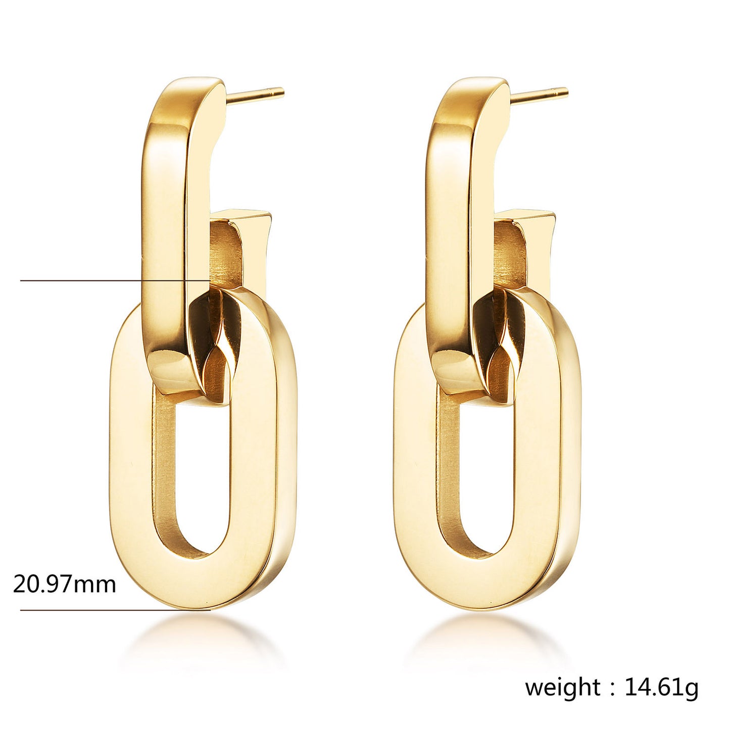 O-shaped hook earrings-SCE515STGC