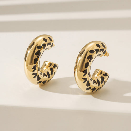 C-shaped Creative Hollow Earrings-SCE516STGC