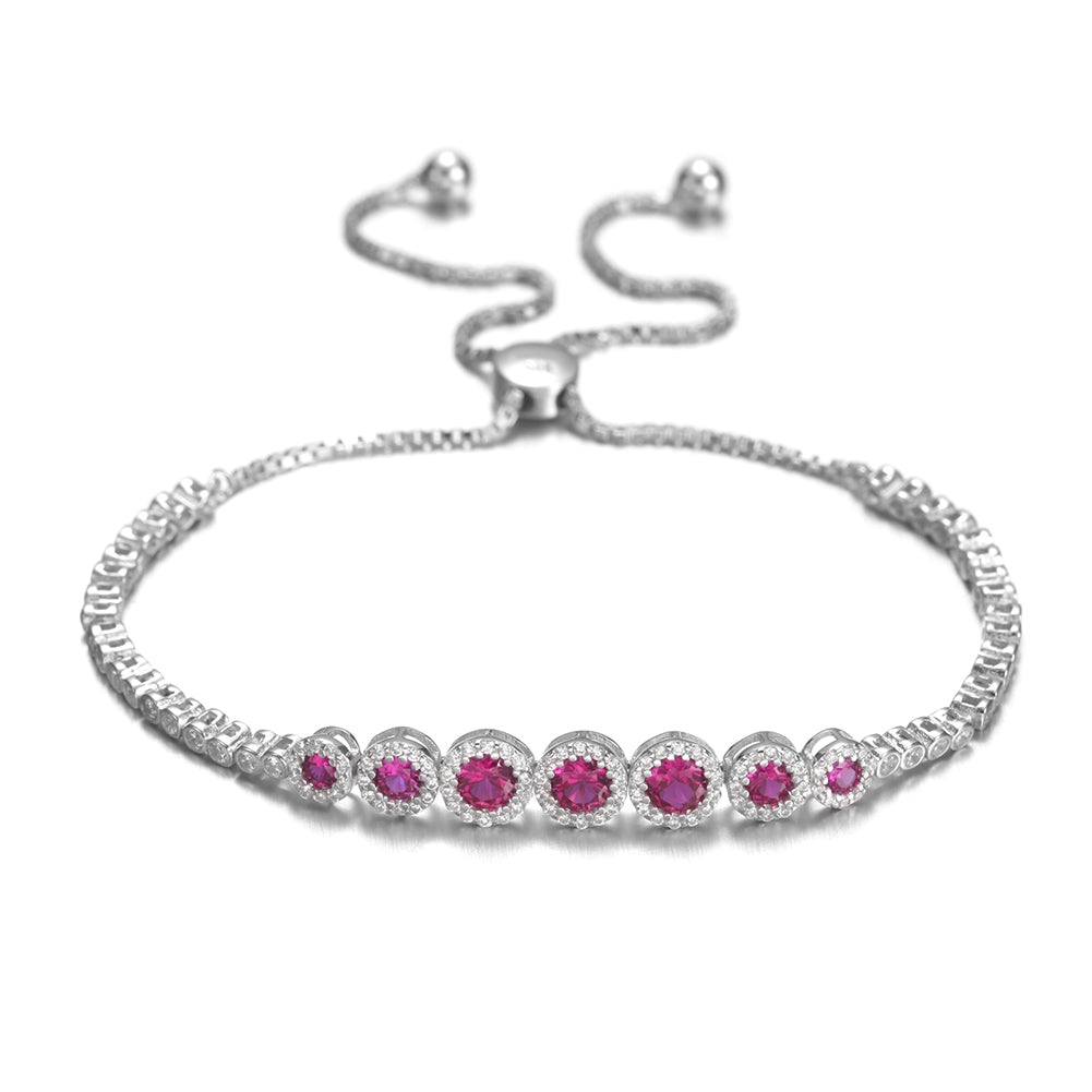 Round chain zircon bracelet-SSB029WG