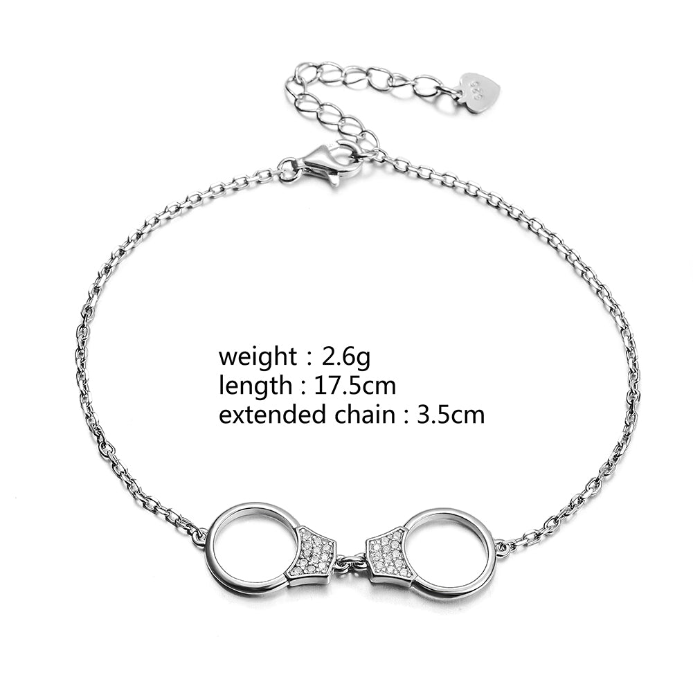 Chain handcuffs bracelet-SSB096WGZD