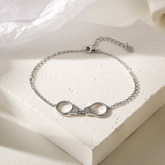 Chain handcuffs bracelet-SSB096WGZD