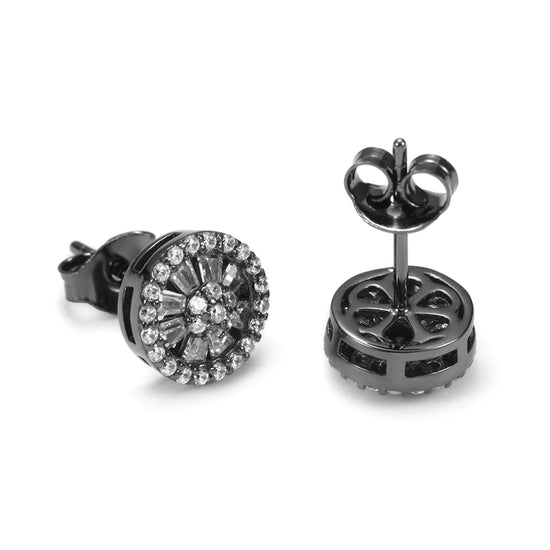 Circular diamond studded earrings-SSE108