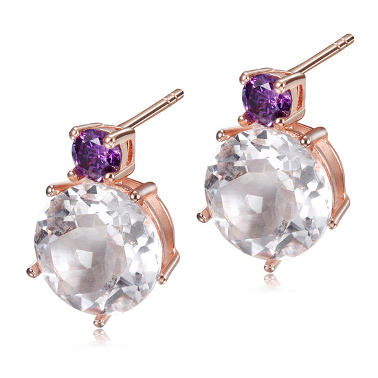 Polygonal diamond studded earrings-SSE115